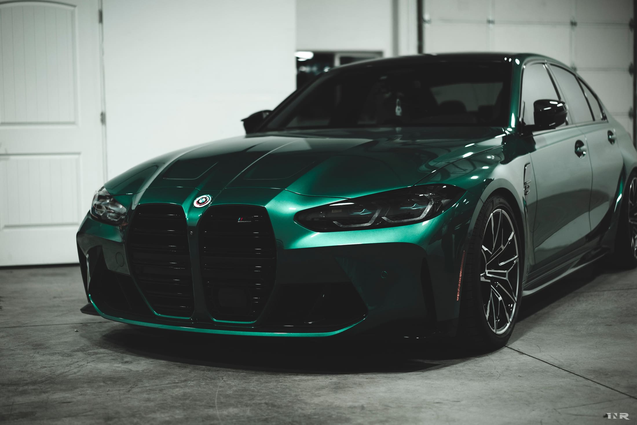 Freshly detailed BMW G80 M3 in Isle of Man Green